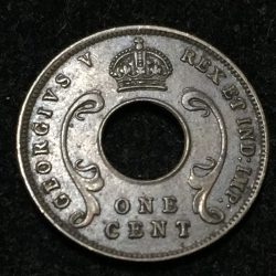 Alternative view of East Africa 1 Cent 1923 - George V Lowest price rare COIN #A-20