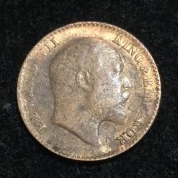 1907 India - British 1⁄12 Anna - Edward VII Coin #A-51
