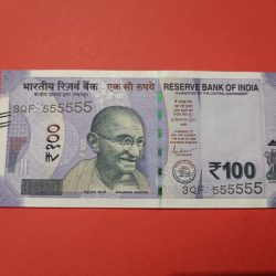 100 Rs Same Serial Number Solid Fancy Number GEM UNC Condition