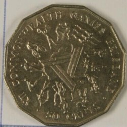 Australia, 50 Cents, 1982, KM# 74, XII Commonwealth Games in Brisbane, Circulated Condition.