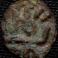 Alternative view of Copper 1/2 Falus of Hushang Shah (AD 1556-1605) of Malwa Sultanate Rare Fractional