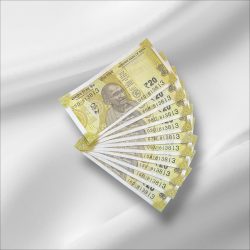 Rs 20/- India Banknote Same NUMBER 813813 * 10 NOTES Latest Issue Unique and Rare