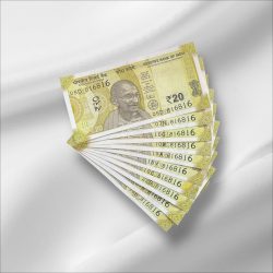 Rs 20/- India Banknote Same NUMBER 816816 * 10 NOTES Latest Issue Unique and Rare