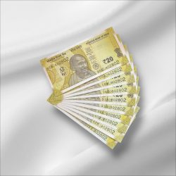 Rs 20/- India Banknote Same NUMBER 802802 * 10 NOTES Latest Issue Unique and Rare