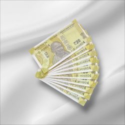 Rs 20/- India Banknote Same NUMBER 804804 * 10 NOTES Latest Issue Unique and Rare