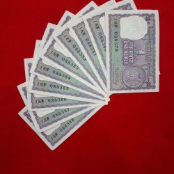 A-37 ONE RUPEE TEN NOTE SET GEM UNC CONDITION