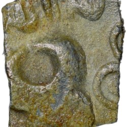 Potin Coin of Satakarni I (1st Cen. BC) of Satavahan Dynasty from Vidarbha (Paoni)