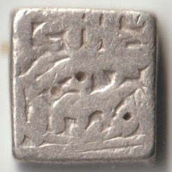 Rare Square Shape Silver Rupee of Akbar Collectible Coins of Mughals