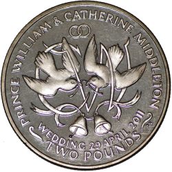 Ascension Island, 1 Crown, 2011, Royal Wedding, KM # 20, UNC Condition.