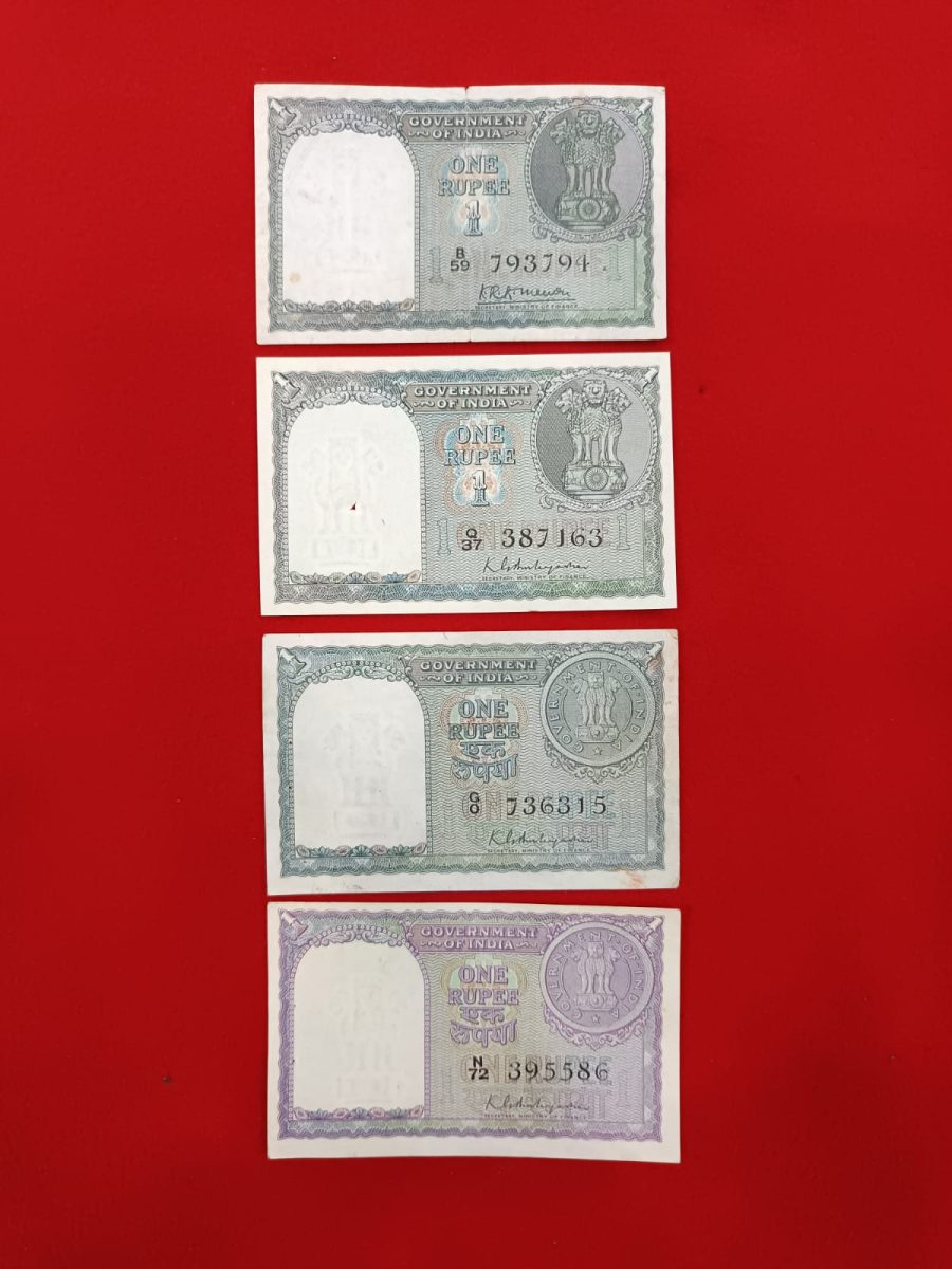 A-1,A-2,A-3,A-4 ONE RUPEE NOTE VERY GOOD CONDITION