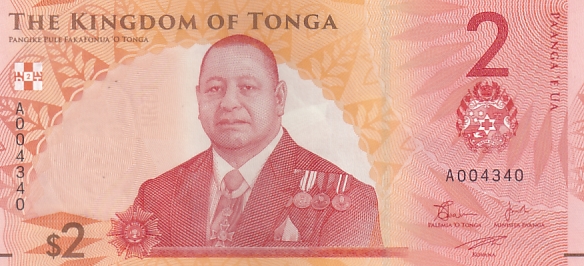 Tonga 2 Pannga UNC 2023-2024 New Note