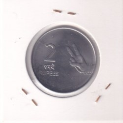 Alternative view of 2 Rs 2008 Mule Obverse Side 10Rs Struck Ex rare Coin
