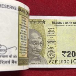 Alternative view of Rs 20 INDIA BANKNOTE Fancy Number 000001 to 000100 Note Gem UNC Unique Serial 2020 Bundle