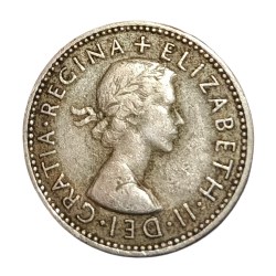 Alternative view of UNITED KINGDOM Cu/Ni ONE SHILLING Year 1962 Queen ELIZABETH-II Collectable Grade.