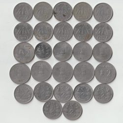 27 Coins Set of One Rupees 1994-2017 Commemorative Issue Republic India Coinage