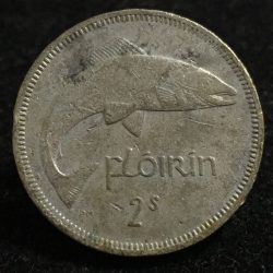(1966) Ireland 2 Shillings / 1 Florin Lowest Price coin #A-109