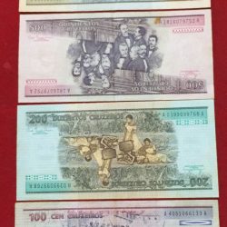 Alternative view of 4 Different Brasil top condition all different denomination old note set