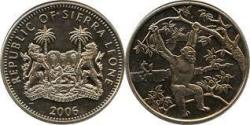 Sierra Leone, 1 Dollar, 2006, Chimpanzee, KM #313, UNC Condition.