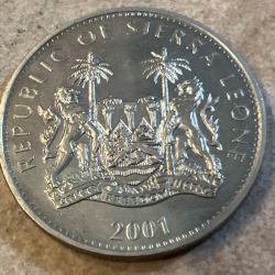 Alternative view of Sierra Leone, 1 Dollar, 2001, Big Cats of the World – Cougar, KM #244.1, UNC Condition.