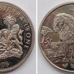 Sierra Leone, 1 Dollar, 2006, Lion, KM #311, UNC Condition.