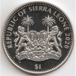 Alternative view of Sierra Leone, 1 Dollar, 2020, KM# 473, Big Cats - Cougar, UNC Condition.
