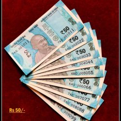 Rs 50/- India Banknote Solid Set Gem Unc 001011 to 009099 Latest Issue Unique and Rare