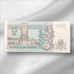 Alternative view of ZAIRE 5 New Makuta Gem UnC Bank note ending 786 Collectable Series Unique and Rare