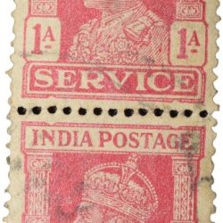 Postal Stamp of George VI 1 Anna Red Colour - Used Condition as per Image.