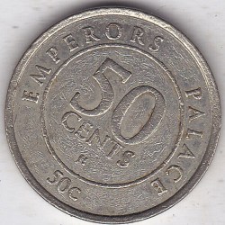 SOUTH AFRICA, EMPERORS PALACE, 50 CENTS, CASINO TOKEN, CIRCULATED CONDITION.