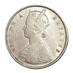 Alternative view of British India Silver 1/2 Rupee Year 1899 VICTORIA EMPRESS Collectable Grade.