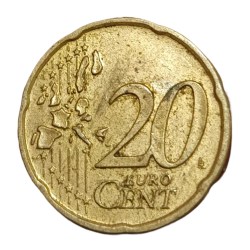 Alternative view of GERMANY Mixed Metal 20 EURO CENT Year 2002 Collectable Grade.