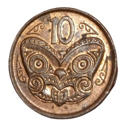 NEWZEALAND Copper 10 CENTS Year 2006 Queen ELIZABETH-II **SCARE** High UNC Grade.