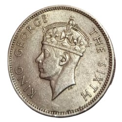 Alternative view of COMMISSIONERS OF CURRENCY MALAYA Cu/Ni 20 CENTS Year 1948 **SCARE** High AUNC Grade.