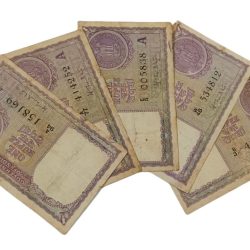 One Rupee Old Issue Year 1951 Signature H.M PATEL Mixed Lot 5 Notes **RARE** Used but Collectable Grades.