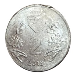 2 Rupees Fss Year 2018 New Lion Variety MULTIPLE STRIKES Error **RARE** High Collectable Grade.