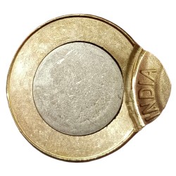 Alternative view of 10 Rupees New Issue OFF CENTRE Errors "Only INDIA" & "Only BHARAT" SET 2 Coins **SCARE** UNC Grades.