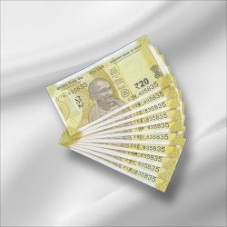 Rs 20/- India Banknote Same NUMBER 835835 * 10 NOTES Latest Issue Unique and Rare