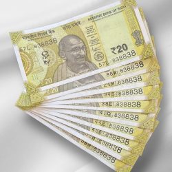 RS 20/- India Banknote Latest Issue Number Repeater 838838 x 10 GEM UNC Unique and Rare