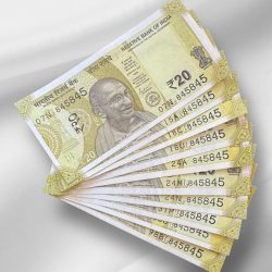 RS 20/- India Banknote Latest Issue Number Repeater 845845 x 10 GEM UNC Unique and Rare