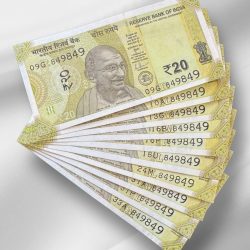 RS 20/- India Banknote Latest Issue Number Repeater 849849 x 10 GEM UNC Unique and Rare