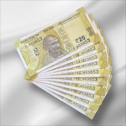 RS 20/- India Banknote Latest Issue Number Repeater 853853 x 10 GEM UNC Unique and Rare