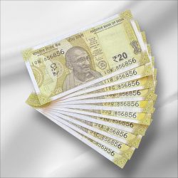 RS 20/- India Banknote Latest Issue Number Repeater 856856 x 10 GEM UNC Unique and Rare