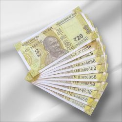 RS 20/- India Banknote Latest Issue Number Repeater 858858 x 10 GEM UNC Unique and Rare