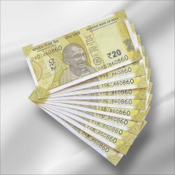 RS 20/- India Banknote Latest Issue Number Repeater 860860 x 10 GEM UNC Unique and Rare