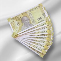 RS 20/- India Banknote Latest Issue Number Repeater 863863 x 10 GEM UNC Unique and Rare