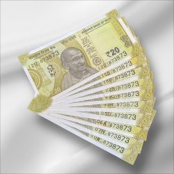 RS 20/- India Banknote Latest Issue Number Repeater 873873 x 10 GEM UNC Unique and Rare