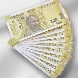 RS 20/- India Banknote Latest Issue Number Repeater 886886 x 10 GEM UNC Unique and Rare