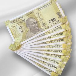 RS 20/- India Banknote Latest Issue Number Repeater 895895 x 10 GEM UNC Unique and Rare