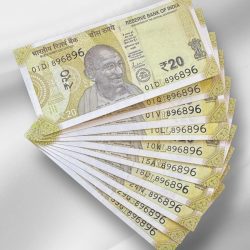 RS 20/- India Banknote Latest Issue Number Repeater 896896 x 10 GEM UNC Unique and Rare