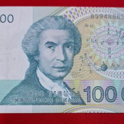 CROTIA COUNTRY 100000 DINARA GEM UNC CONDITION